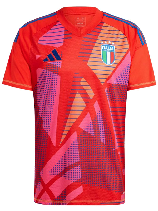 Italy maillot de gardien de but uniforme de football orange haut de maillot de football sportswear homme 2024-2025